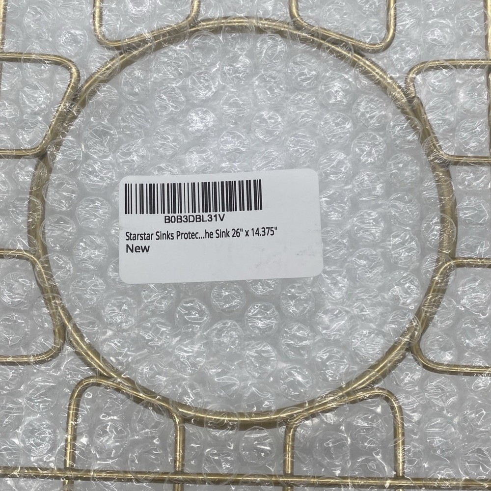 Starstar Sinks Protector Matte Gold Stainless Kitchen Sink Bottom Grid 26x14