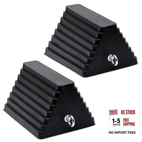 Industrial Extra Large Wheel Chock 2-Pack - Heavy Duty No Handle (2pack)
