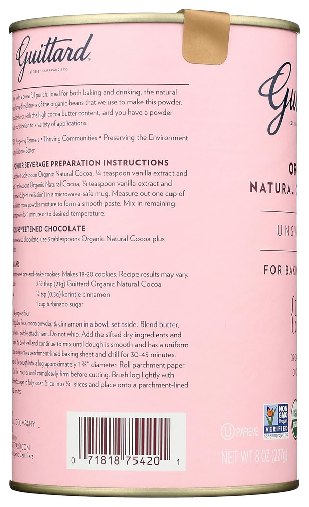 Organic Cocoa Powder, 8 OZ