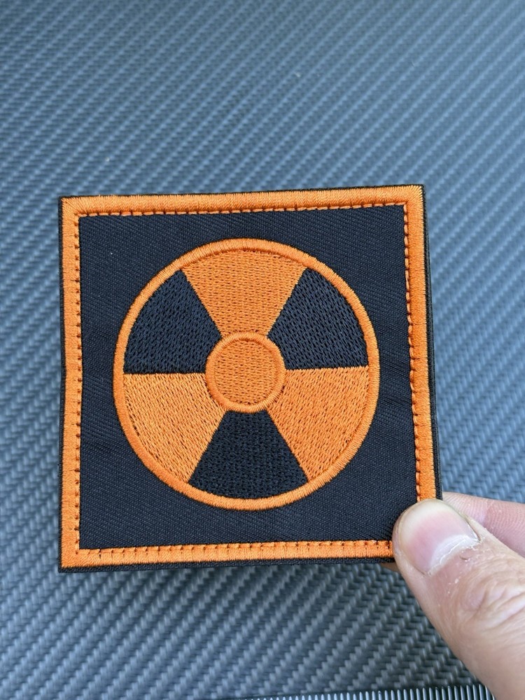 Nuclear Warning Radiation Atomic Power Fallout Chernobyl Hook Loop Patch