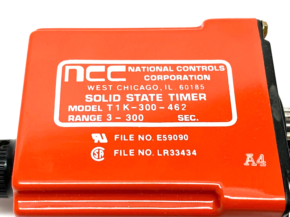 NCC National Controls Corp T1K-00300-462 Solid-State Time Delay Relay 3-300sec