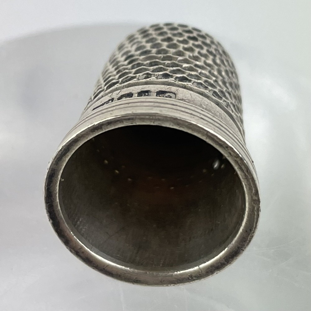 Antique Solid Silver Thimble James Swann 1898 2.3cm 6g
