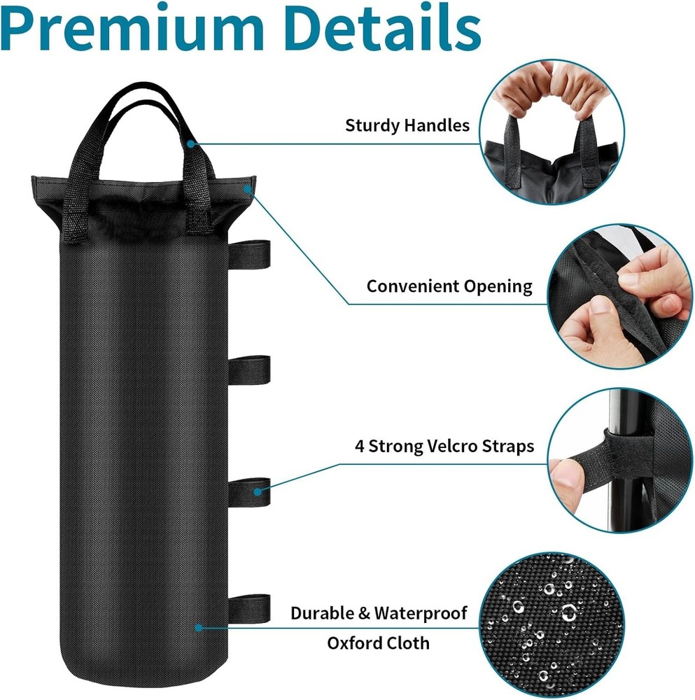 Durable Sandbags for Tent Legs, 4-Pack - Outdoor Stability Solution