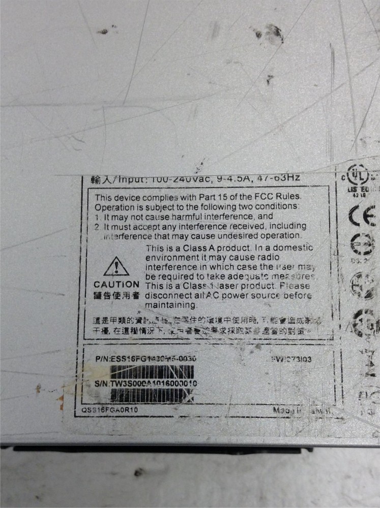 EonStor ESS16FG1430M5-0030 16-Bay SAS Storage Array w/ RAID Controller WORKING