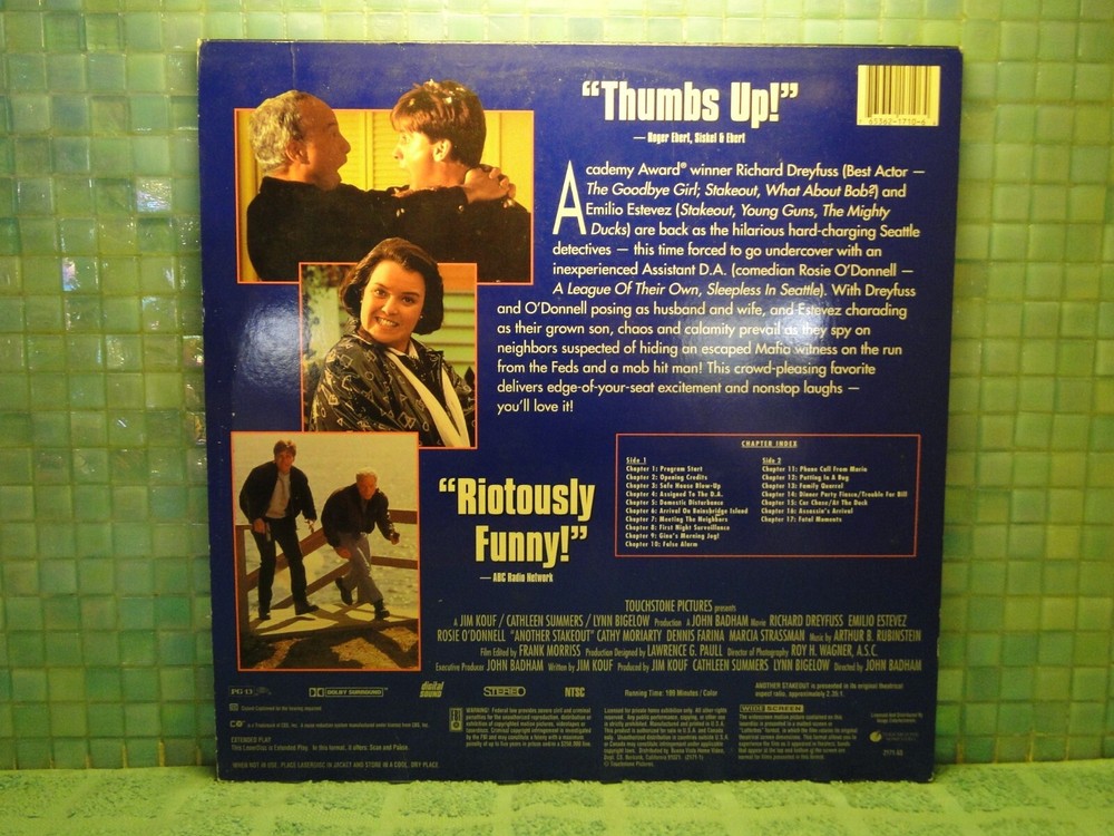 Another Stakeout Laserdisc -EXTRA LDs SHIP FREE