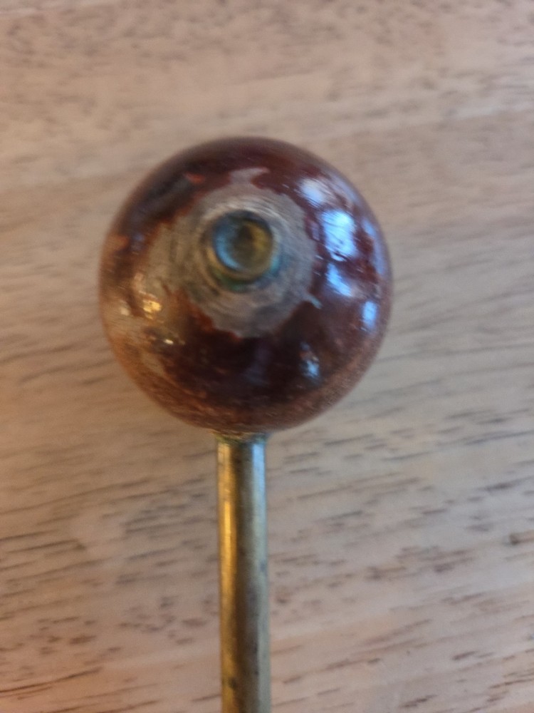 Vintage Wood and Brass Muzzleloader Short Ball Starter