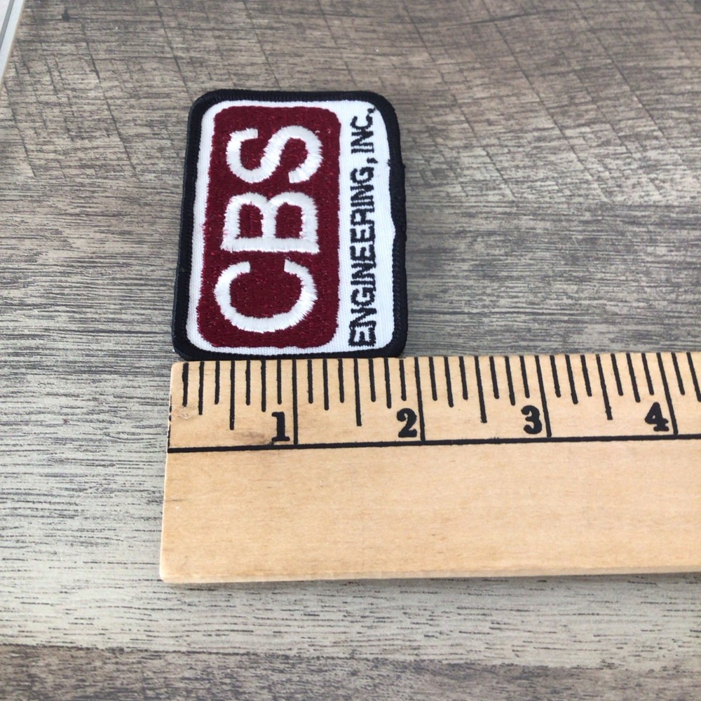 Vintage CBS ENGINEERING, INC. Embroidered Patch Advertisement NOS