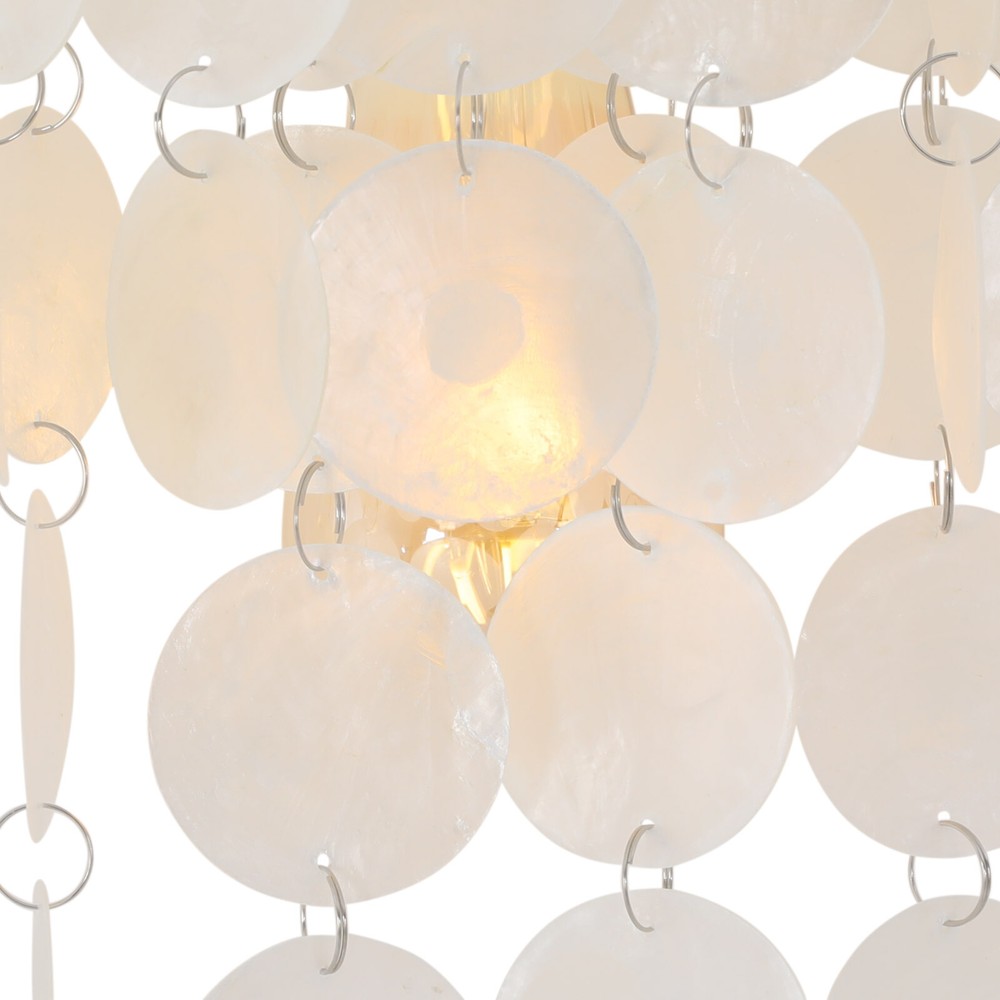 Wall Mounted Light Silver Sea Shell Shape Modern Pendent Lamp Sconce Fixture