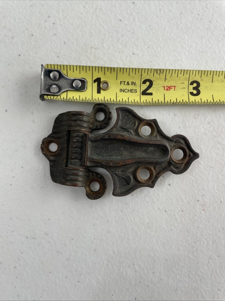 Vintage Brass Icebox Hinge-No Screws.