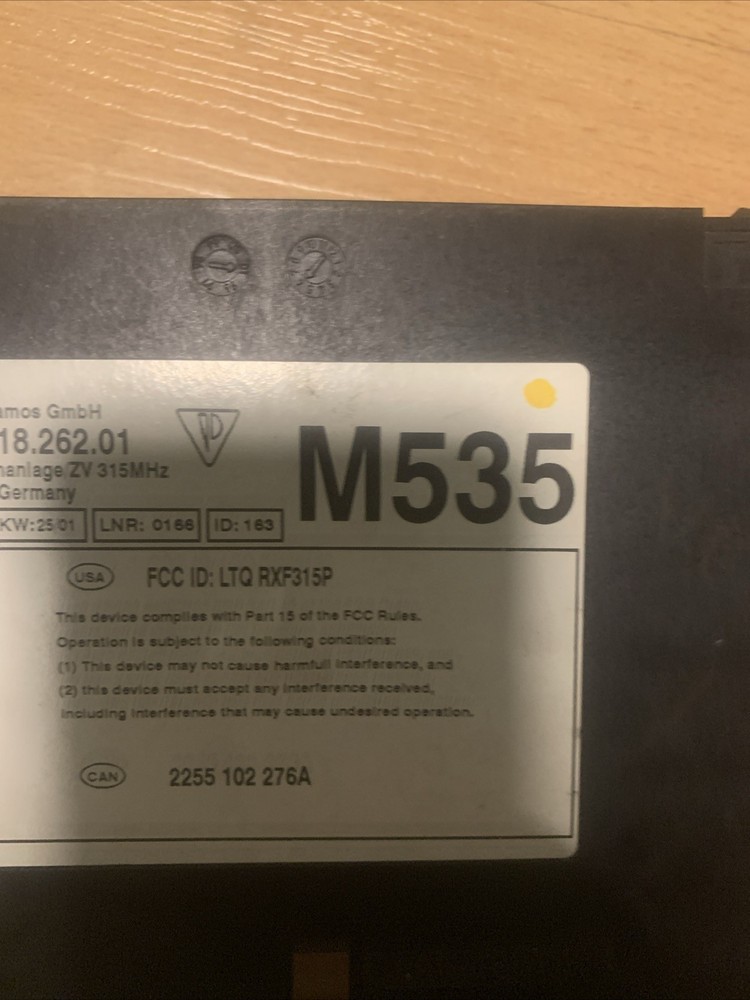 - Porsche Alarm Control Module 996.618.262.01 Defective ——