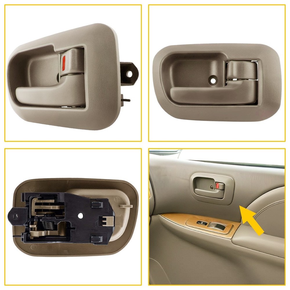 Front Right Side Inside RH For 98-03 Sienna Beige Interior Inner Door Handle EAH