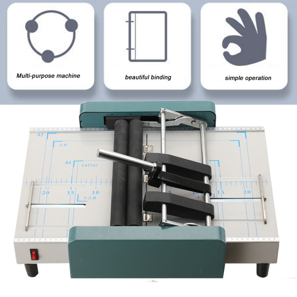 Automatic Booklet Maker Electric Binding Folding Machine Book Folding Machine US