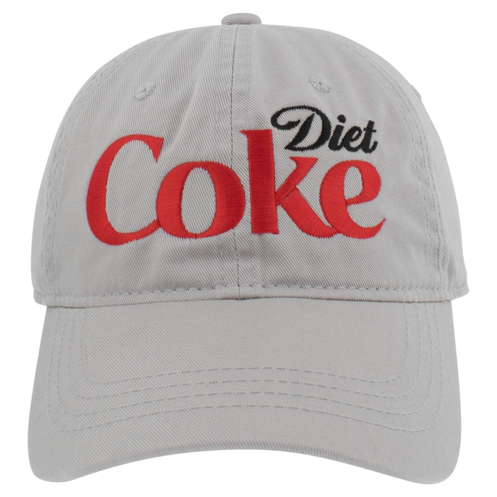 Diet Coke Embroidered Logo Grey Adjustable Hat Grey