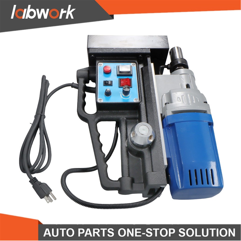 Labwork Magnetic Drill Press with 11 Drill Bits Stepless Speed Bi-Directional