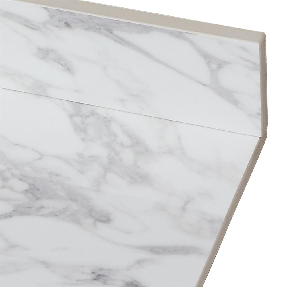 43"x22" Sintered Stone Bathroom Vanity Top with Rectangular Ceramic Sink, 1