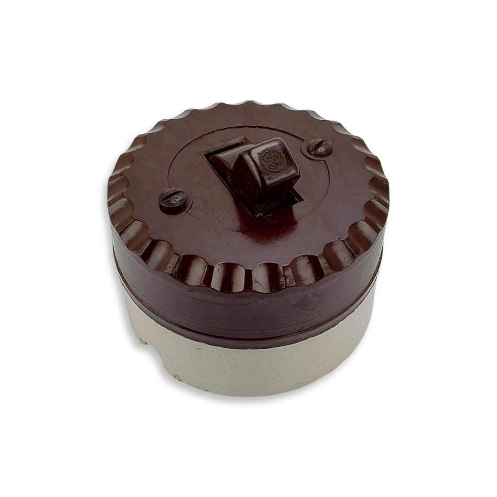 Vintage NOS GE Bakelite Textolite Toggle Snap Light Switch