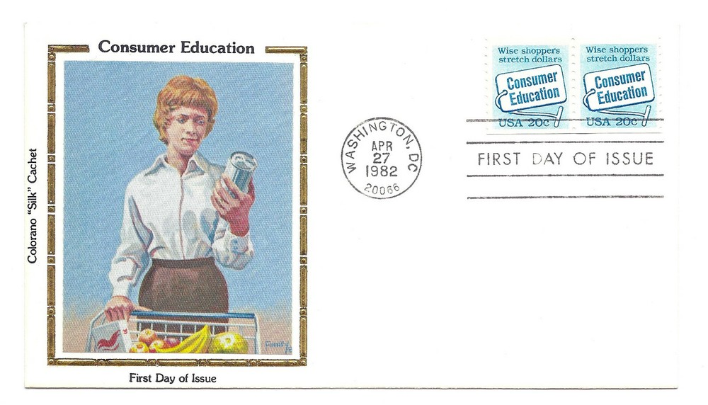 2005  Consumer Education coil pair, Colorano "Silk" Cachet FDC