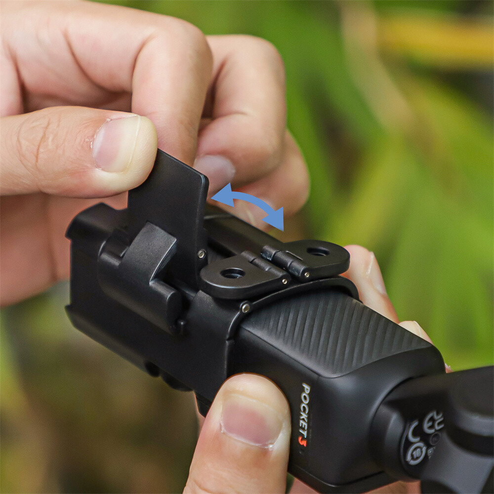 Foldable Expansion Dual Hooks Adapter Protective Case Brackets for DJI Pocket 3