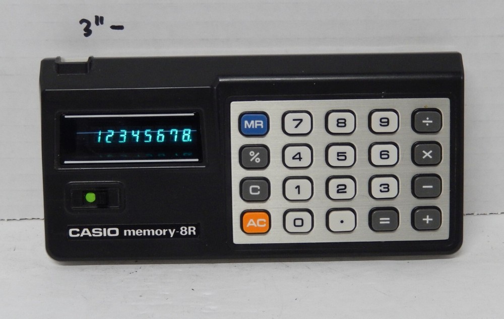 Vintage Casio Memory-8R Arithmetic Pocket Calculator