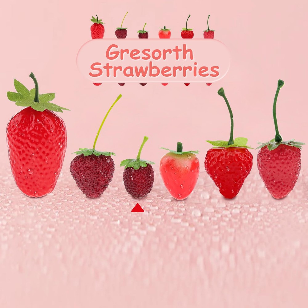 Gresorth 30pcs Artificial Raspberry Fake Fruit Decoration Home Red