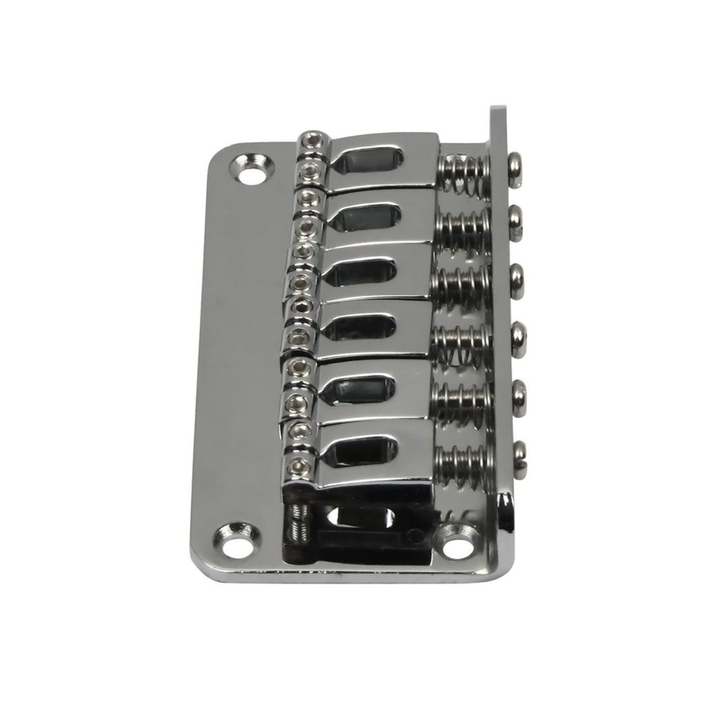Metal Chrome Replacement Fixed Electric Guitar Bridge 6-String Hardtail Bridge