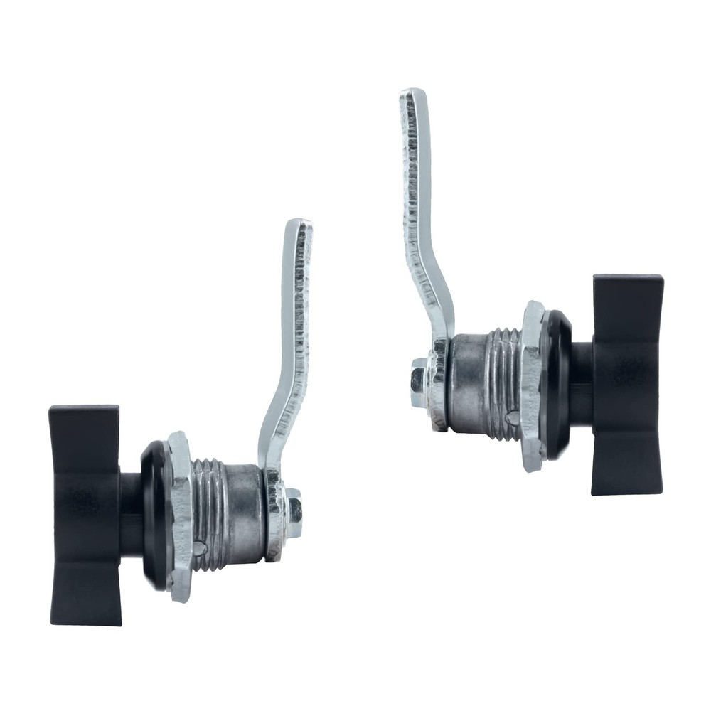 2Pcs Thumb Operated Offset Cam Locks, Black Handle Non-Locking Compartment Lo...