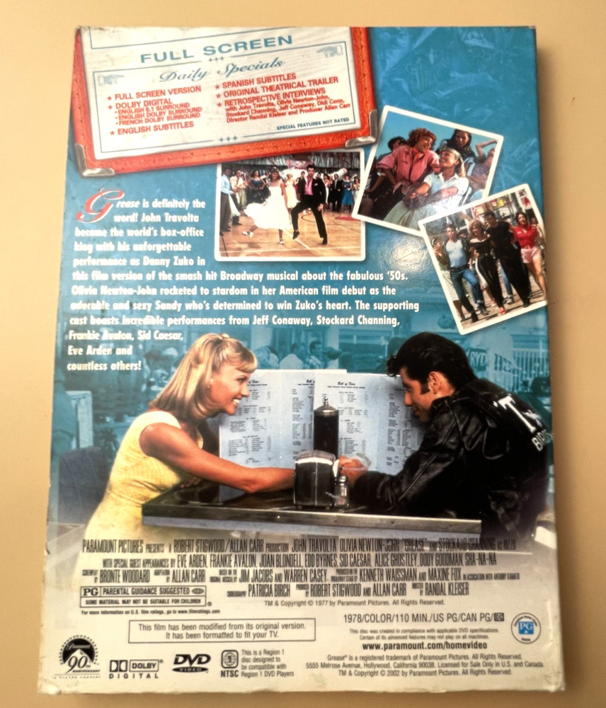 GREASE DVD