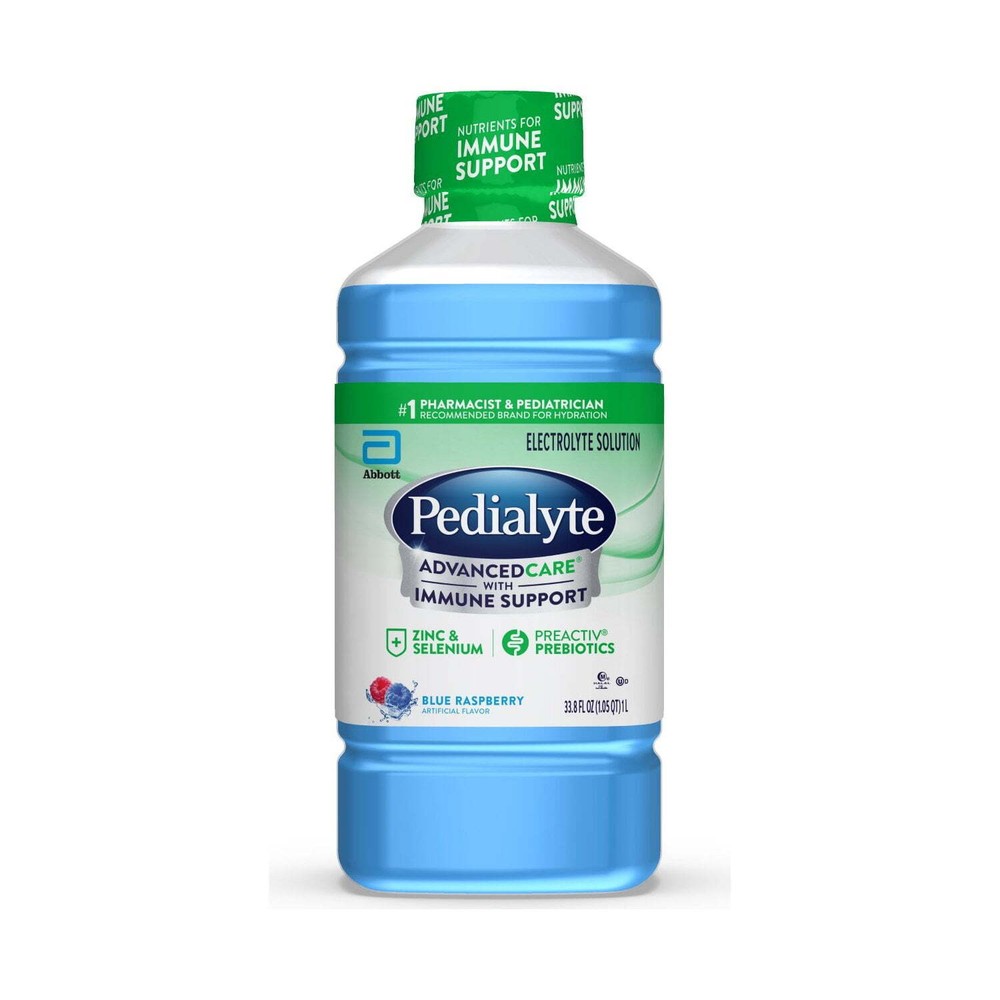 Pedialyte AdvancedCare Electrolyte Solution, Blue Raspberry, 1 Liter