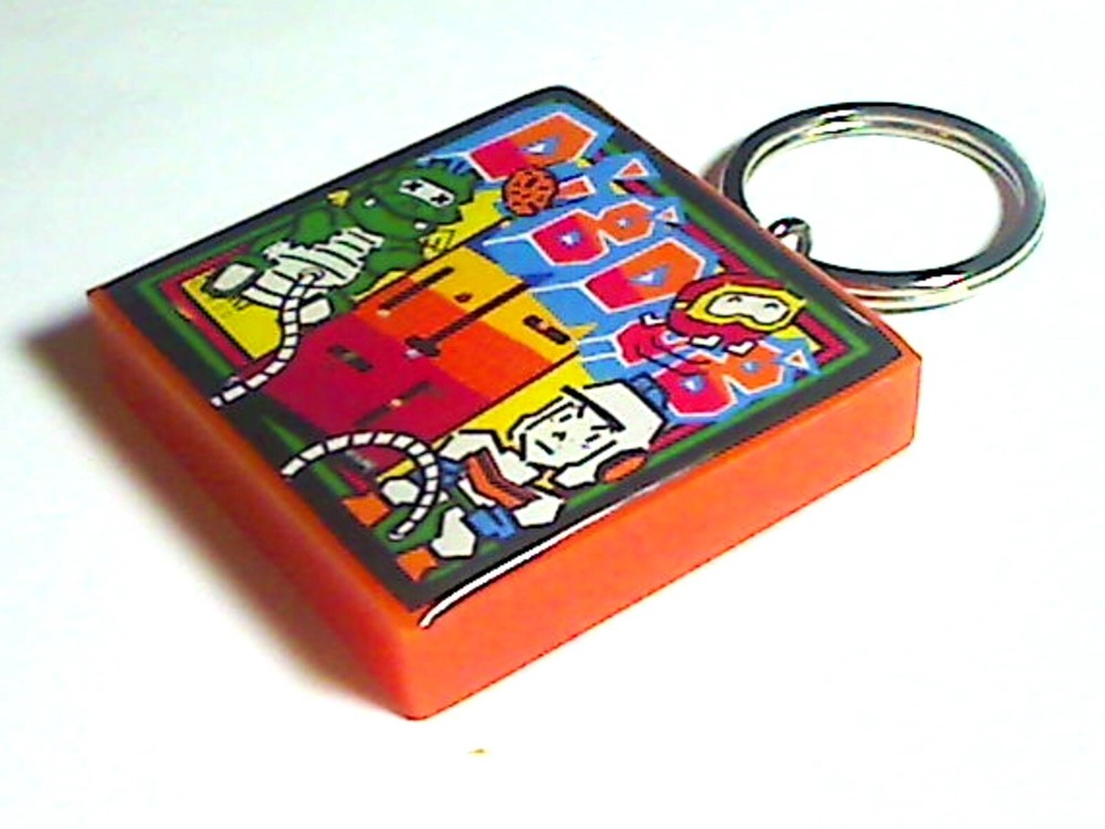 Dig Dug Arcade Coin Door accessory Keychain