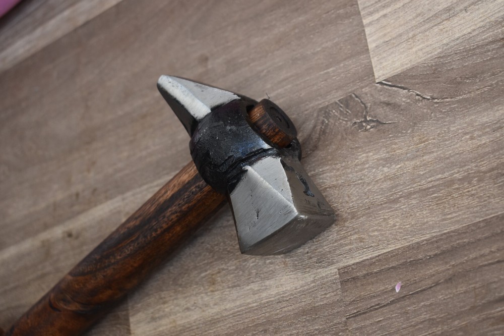 Blacksmith Hammer Iron Handforged Wood Working Square Head Hammer Tool Workshop