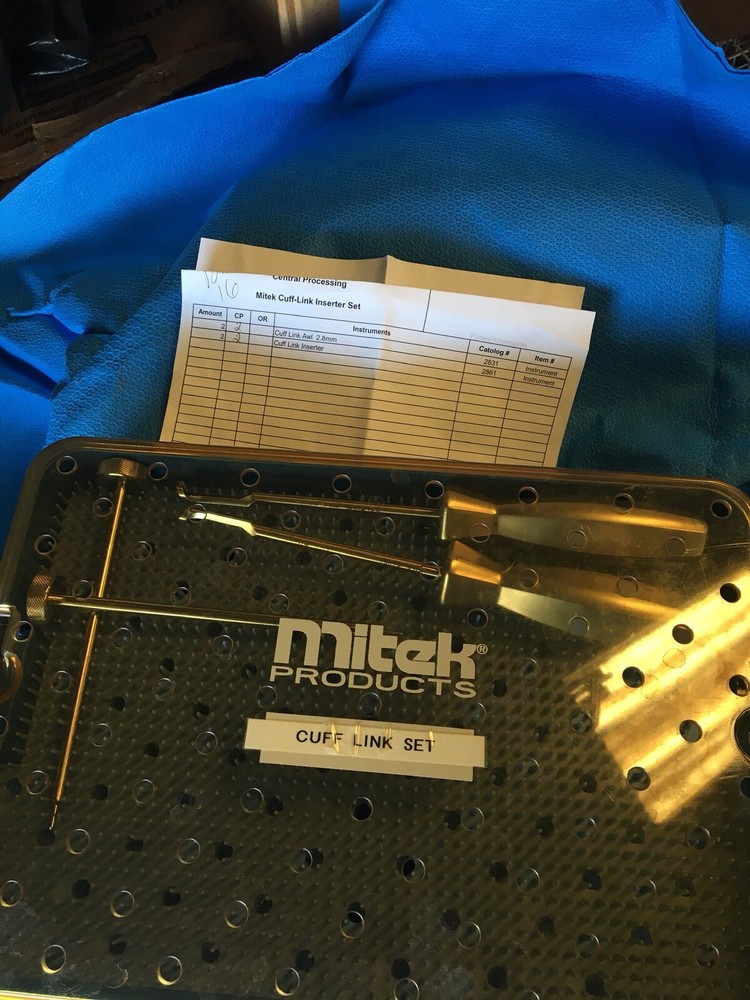 Innovation Mitek Cuff Link Set And Sterilizer Case