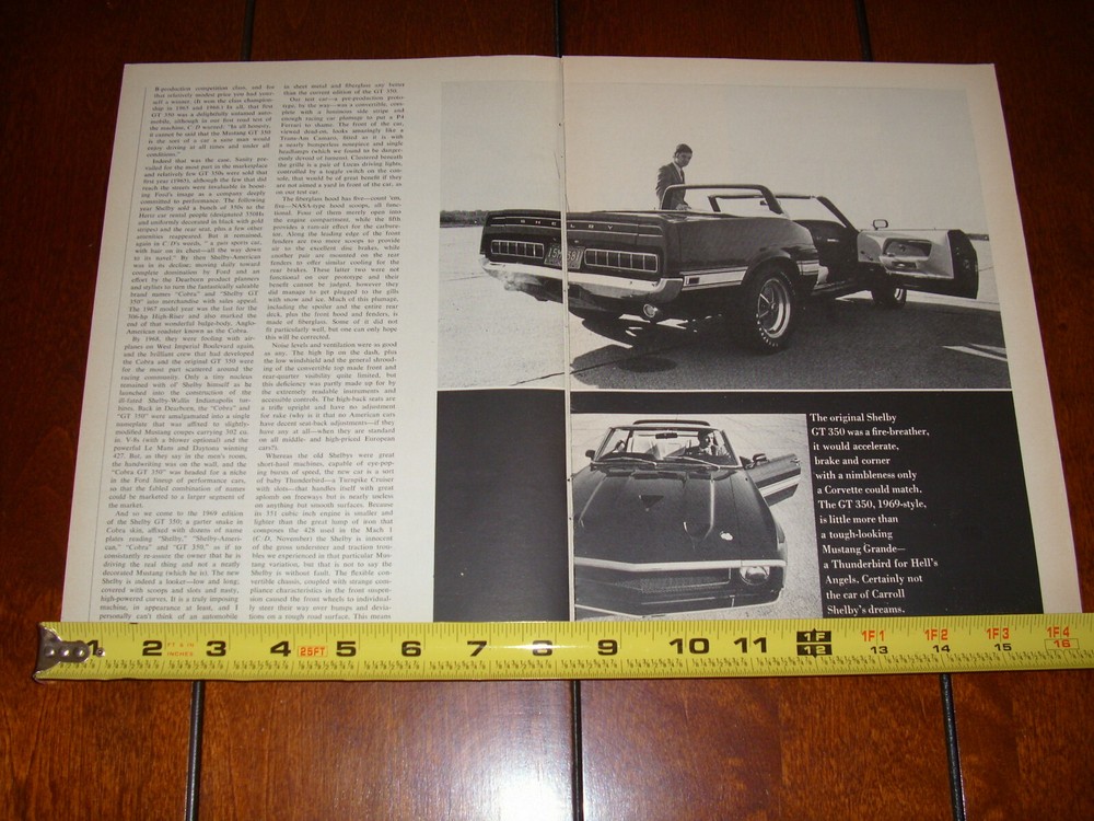 1969 SHELBY GT350 ORIGINAL ARTICLE
