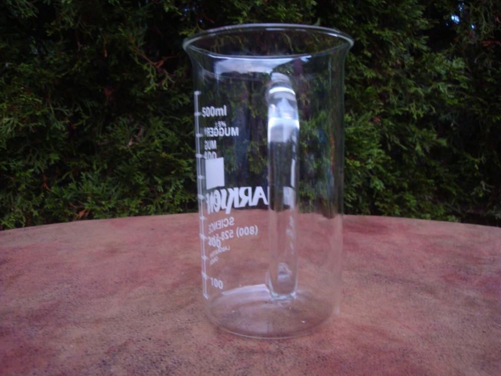 Markson Science 500ml Mugger Mug Beaker Style Lab Grade