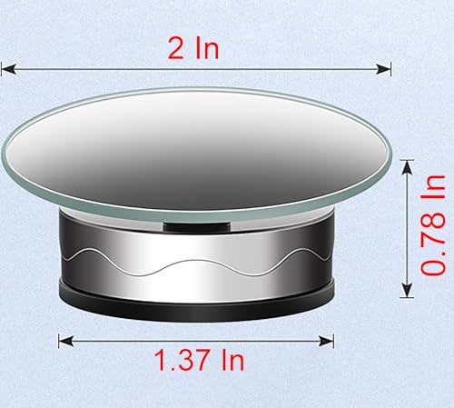 Suction Blind Spot Mirrors, 2 Pcs Black 2 Inch Angle Adjustable Reverse black