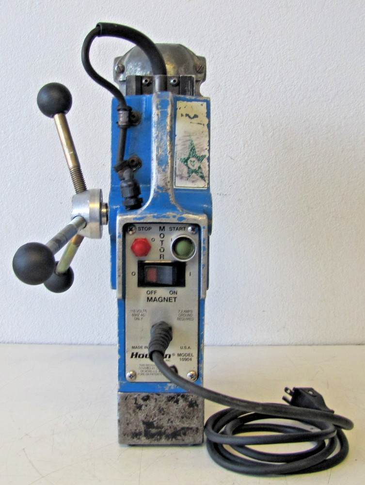 Hougen Rotabroach 10904 Mag Portable Magnetic Drill Press With Extra Bits 115V