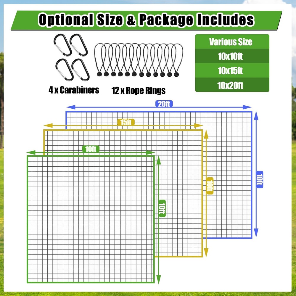 Golf Practice Net, 10 x 20 Ft Golf Hitting Nets Heavy Duty Nylon Golf Netting...