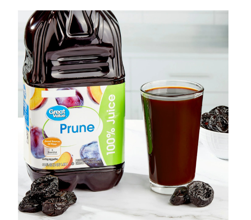 Great Value 100% Prune Juice, 64 fl oz (2 pack)