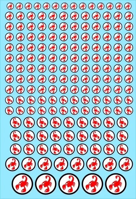 A6 - Scorpions Transfer Sheet