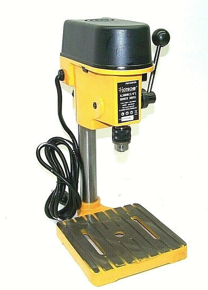 Mini Drill Press Top Bench Drill Press Variable Speed 1/4" Chuck 0-2000 RPM 100W