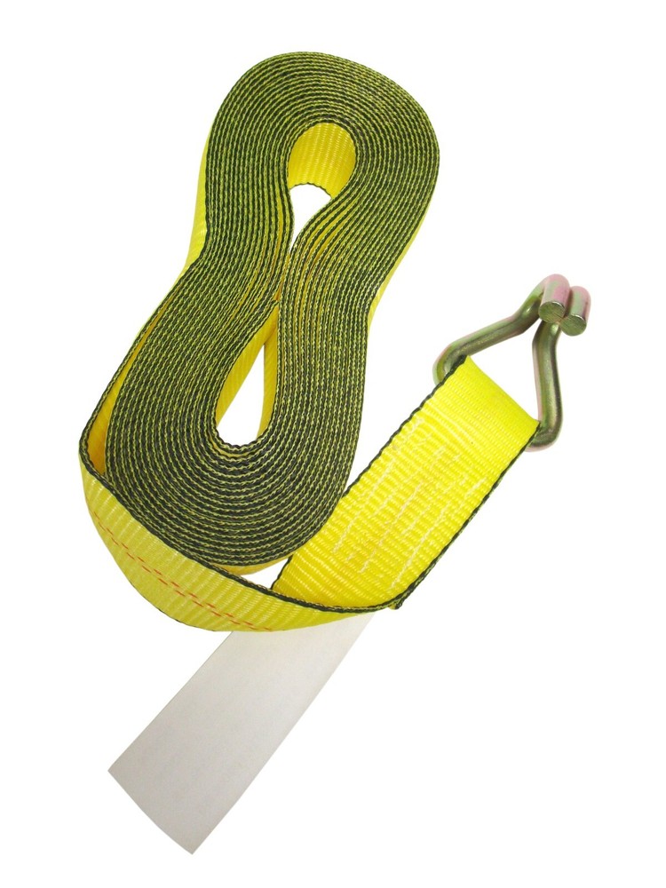 Tie Down Strap 2" x 30 FT with Wire J Hook Replacement Long End Cargo Control