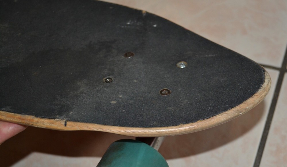 Punked skateboard with speed cruiser wheels
