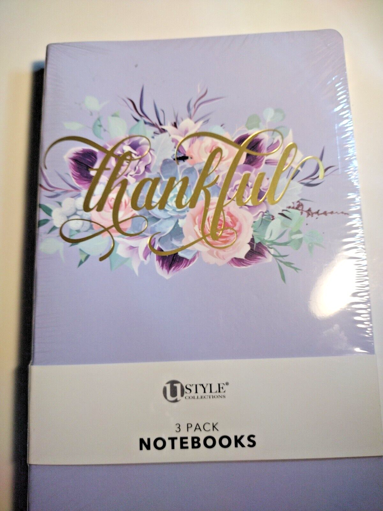 Ustyle Collections 3 Pack Notebook 40 Sheets Per Notebook lined, Dotted, & Blank