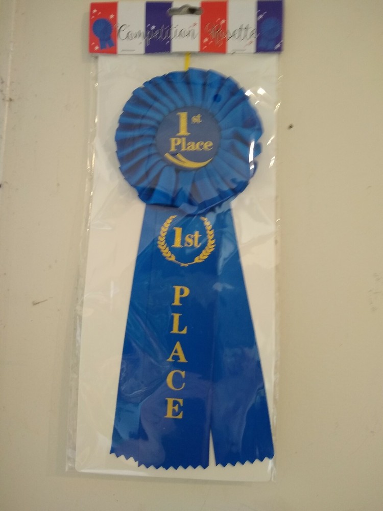 DELUXE BLUE 1ST PLACE RIBBON
