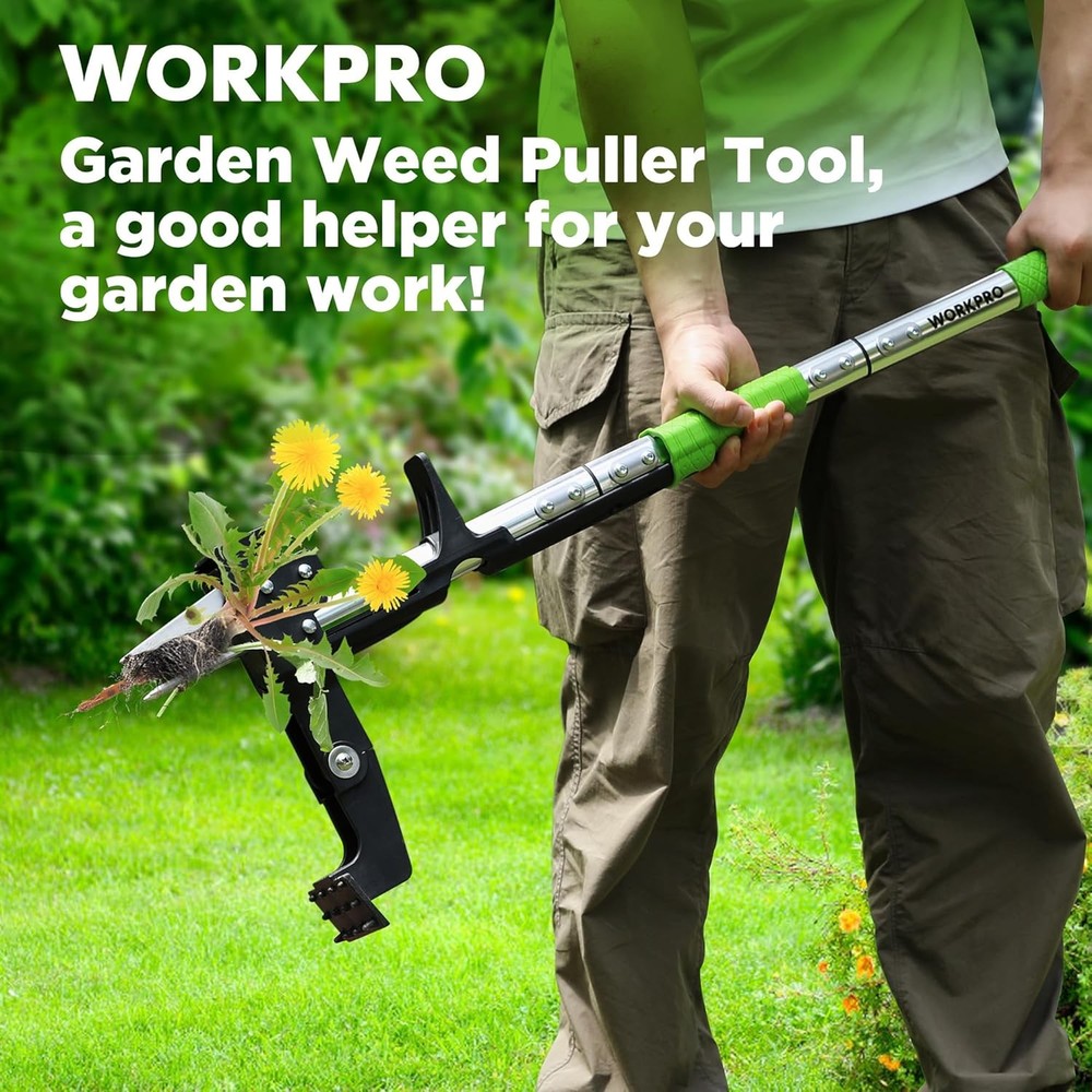 39"L Stand Up Weed Puller Tool, Garden Dandelion Weeder Puller with Ergonomic