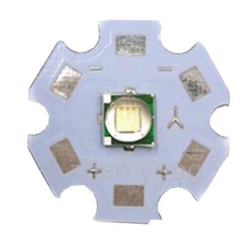 5 Pcs 3W High Power LED with PCB, Blue 70 Lumens at 700mA, 120 Degree