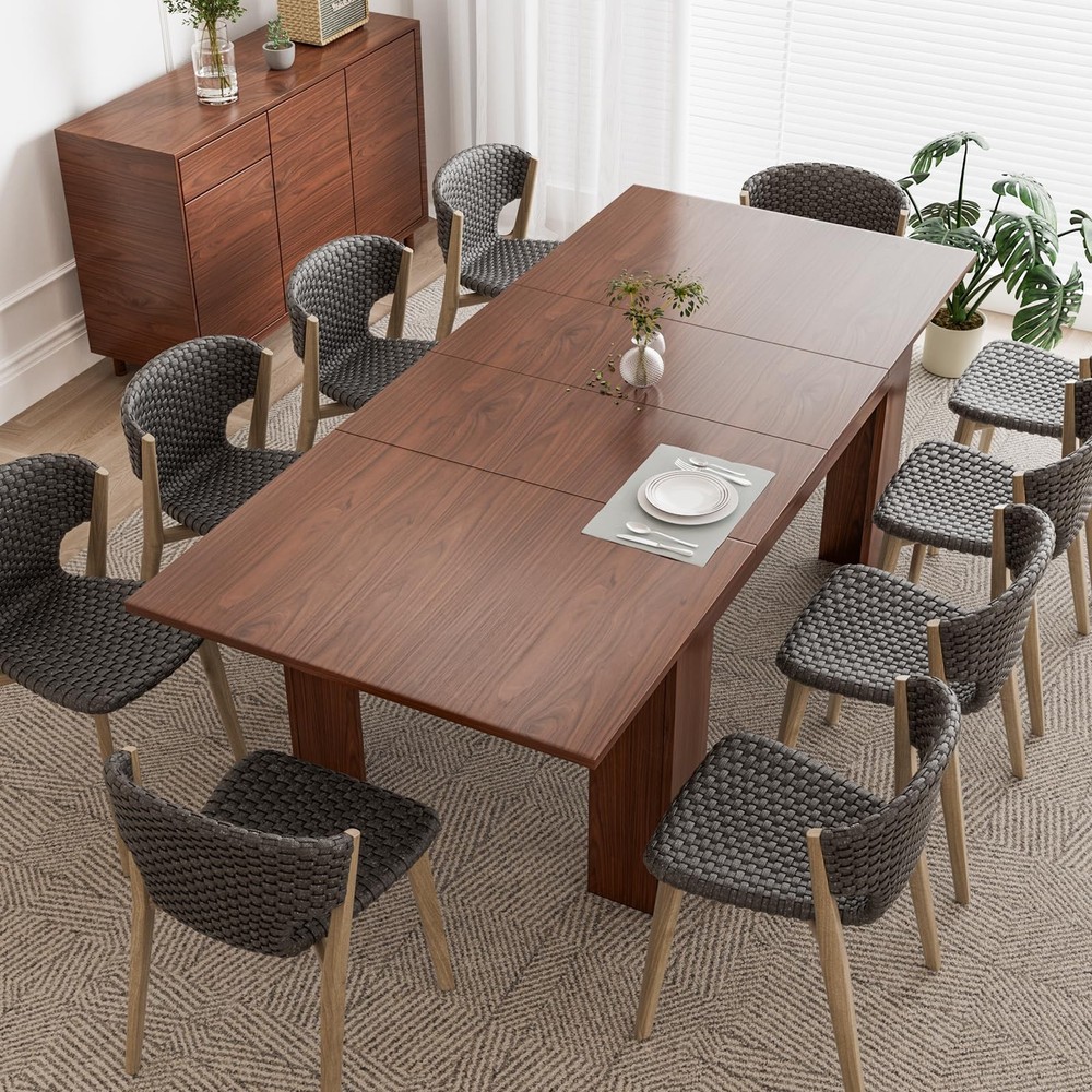 PATIOPERK 54.3-84.5 EXTEND DINING TABLE FOR 4–10 SPACE-SAVING - - Scratch & Dent