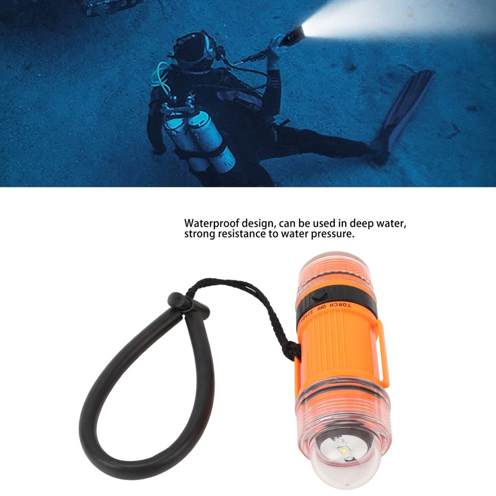 Waterproof Dive Strobe Flashlight High Brightness LED For Underwater Advent RAVV