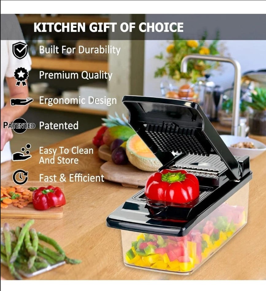 Efficient Multifunctional Kitchen Dicer - Vegetable Fruit Onion Chopper Cutter