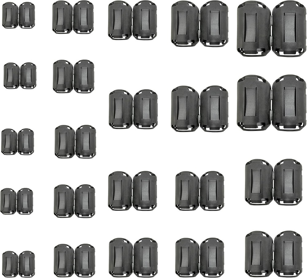 Ferrite Beads 22-Piece Set - Effective EMI Filter for Home Electronics