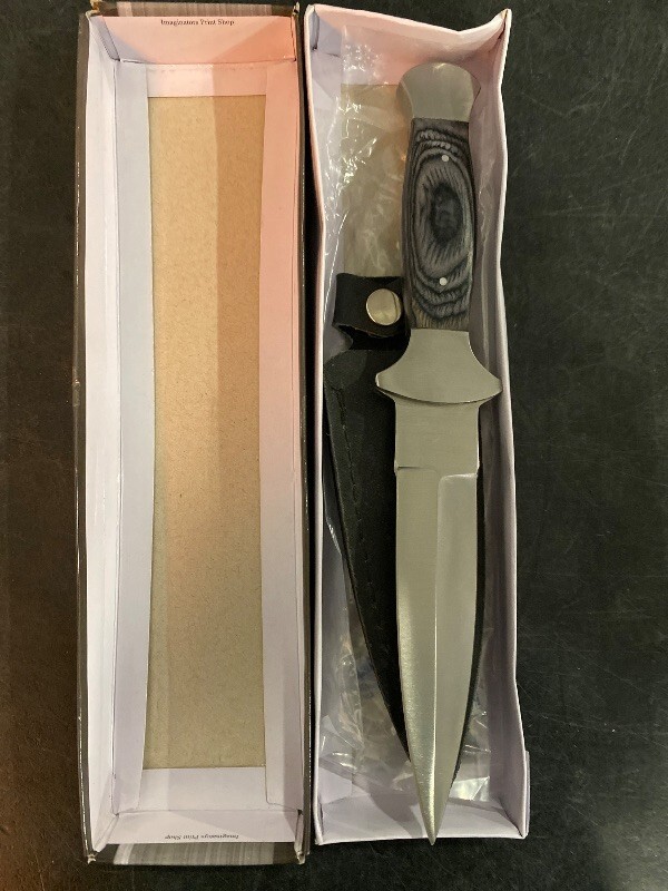 Boot Dagger with Grayish-Blue Wood Inserts Multi-Colored wf-1109